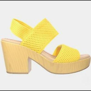 Dr Scholl’s Yellow Platform Sandals Size 10